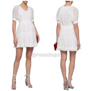 MAJE Revery Broderie Anglaise Voile Mini Dress